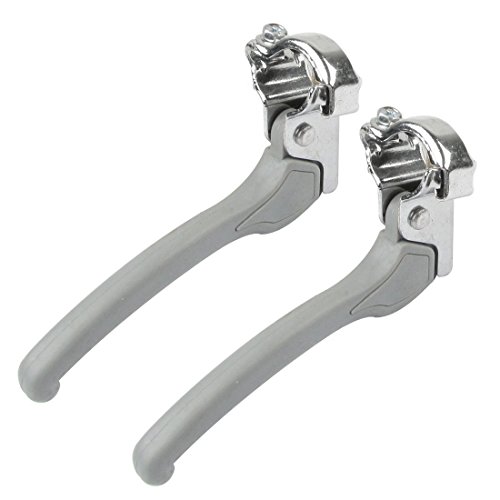 Pair bicicleta de bicicleta de reparación de Notebook Mango Speed??Control Palanca de freno Sliver Tone