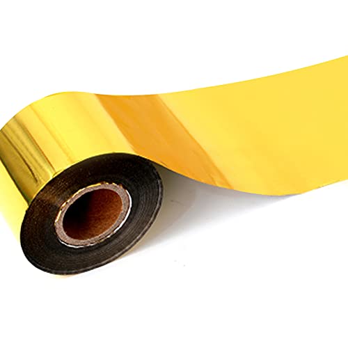 Papel de estampado de papel de aluminio caliente para máquina bronceadora de cuero, transferencia de calor de poliuretano, papel anodizado dorado, 400 pies