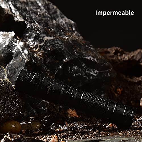 PEETPEN L21 Linterna LED Recargable Alta Potencia,500 metros de largo alcance, 5 modos Portátil Impermeable Linterna para Ciclismo Montañismo Camping Senderismo Emergencia
