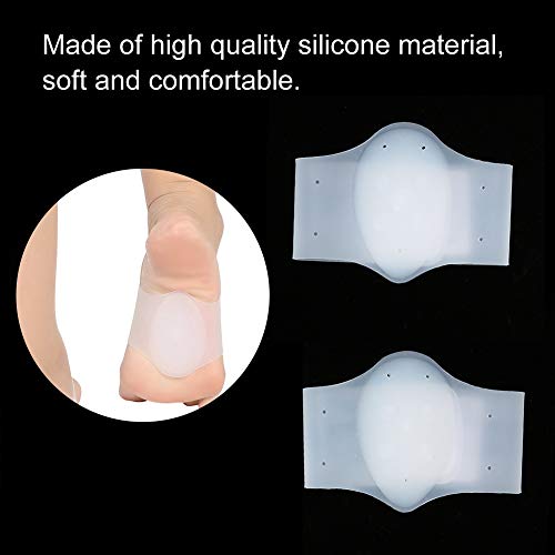 Pie Plano Venda con Almohadilla de Silicona Elástica Soporte Arco Corrector de Fascitis Plantar para Aliviar Dolor de pie Cuidado (Blanco)