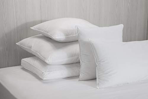 Pikolin Home - Cojín/cuadrante relleno de fibra con tejido 100% algodón antiácaros, para dormir de lado, boca arriba o para decorar