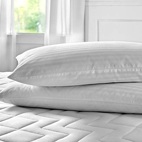 Pikolin Home - Pack de 2 fundas de almohada 100% algodón cutí completamente transpirable confeccionada con tratamiento antiencogimiento