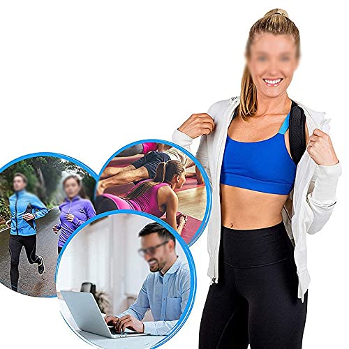 Protecciones de hombros Clavícula ajustable Postura Corrector Hombres Woemen Parte superior de la espalda Hombro Soporte lumbar Cinturón Corset Corrección de corsé (Color : Black, Size : X-Large)