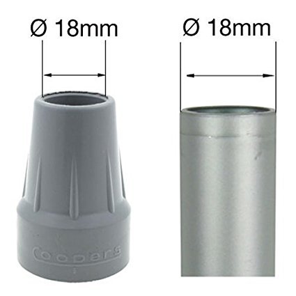 Puntas de goma y virolas para bastones originales de Coopers, de 18 mm o 19 mm, tipo Z 