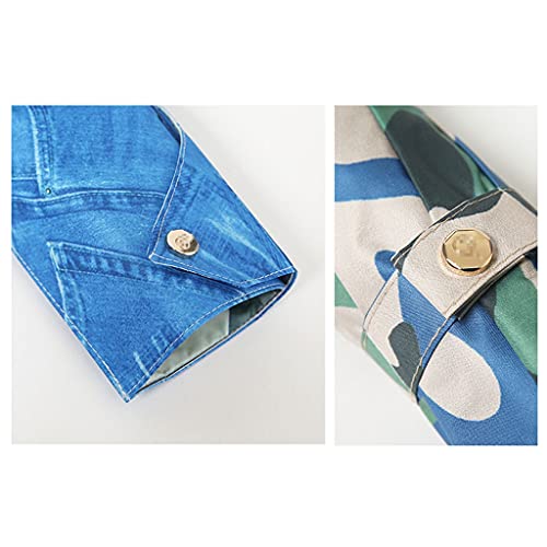 QIAOLI Paraguas Plegables Paraguas automático for Lluvia Ligero Auto Abierto Cerrar Paraguas de Viaje for una Sola Mano Uso Portátil Paraguas Compacto Paraguas para Hombres y Mujeres (Color : D)