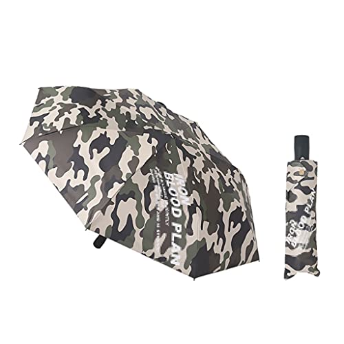 QIAOLI Paraguas Plegables Paraguas automático for Lluvia Ligero Auto Abierto Cerrar Paraguas de Viaje for una Sola Mano Uso Portátil Paraguas Compacto Paraguas para Hombres y Mujeres (Color : D)