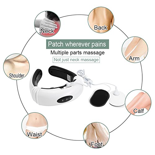 Qkiss Masajeador de Cuello eléctrico Terapia magnética Aparato de Masaje de vértebra Cervical