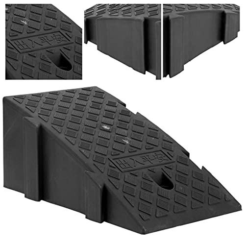 Rampas De Coche, Rampas De Acera Para Entrada De Coche Resistente A La Abrasión Seguro Robusto Con Material Plástico PP De Grado Industrial Para Entrada De Coche Para Scooter(negro)