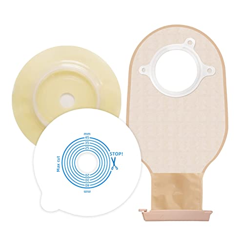 Rango de Corte de Bolsa de ostomía 15-45mm Stoma Care Filtro de Carbono Activado Absorb Bolsas de Olor Colostomía Use Bolsa de ostomía de Las heces 613 (Color : 10 Pcs Base Plates)
