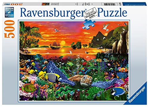 RAVENSBURGER PUZZLE- Schildkröte im Riff Puzzle, Multicolor (16590)
