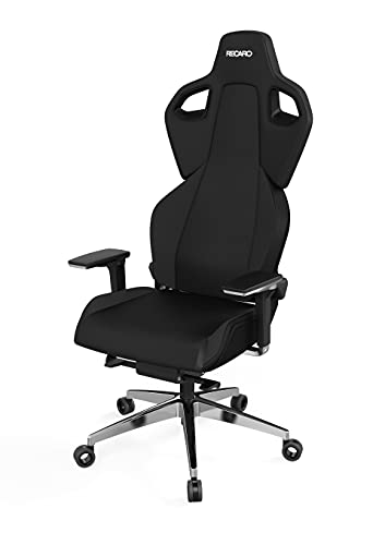 RECARO Exo Platinum Silla Gaming I Silla Gamer ergonómica con Altura Ajustable y apoyabrazos 5D, para máximo Confort al Jugar y en la Oficina I Telas Transpirables I Gaming Chair Black & Black