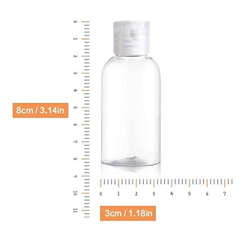 Reccisokz - 12 botellas de viaje vacías para champú, acondicionador, loción, artículos de tocador (30 ml)