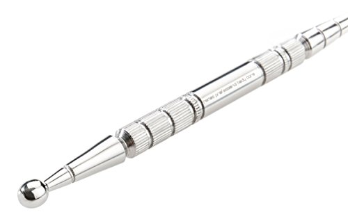 remos - lápiz de acupresión - acero inoxidable - 13 cm lápiz de masaje para el tratamiento de cicatrices y contracturas con moldura antideslizante. diámetro de las esferas: 2,5 mm la pequeña y 6 mm la grande.