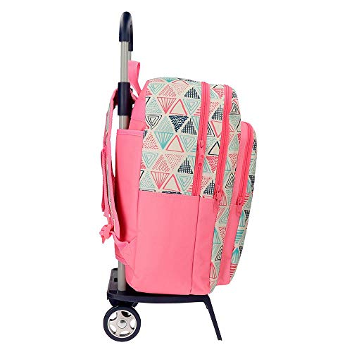 Roll Road Life Mochila Escolar Doble Compartimento con Carro Multicolor 33x42x17 cms Poliéster 23.56L
