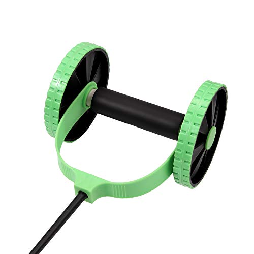 Roller Rodillo de Fitness Intensidad Ajustable Rueda para Abdominales con Cinta Rueda Abdominales Fitness con Pedal para Ejercicio Espalda Abdominales Brazos Entrenamiento en Casa Oficina