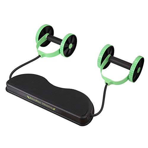 Roller Rodillo de Fitness Intensidad Ajustable Rueda para Abdominales con Cinta Rueda Abdominales Fitness con Pedal para Ejercicio Espalda Abdominales Brazos Entrenamiento en Casa Oficina