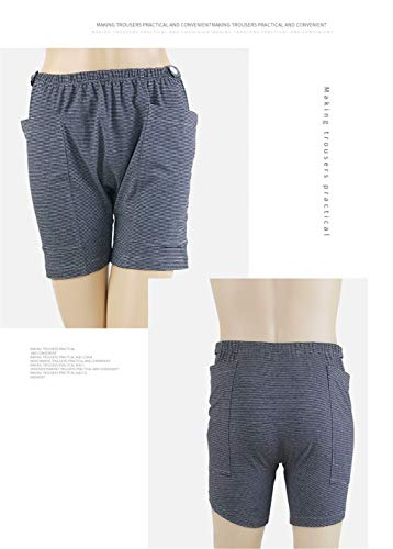 Ropa interior para el cuidado incontinencia Shorts para Ancianos,Urinate Drainage Bag Pants Cirugías abdominales Paciente,Ropa para el cuidado bolsa drenaje ostomía,Women's,L