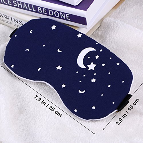 ROSENICE Antifaz para dormir con cojín de refrigeración ajustable, diseño de cielo estrellado