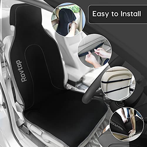 Rovtop Fundas Asientos Delanteros Coche Universal Impermeable De Neopreno, Funda Asiento Coche,Fundas Coche Asientos Universales Automoción