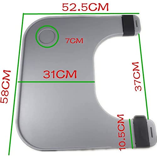RSGK Bandeja extraíble para sillas de Ruedas, Accesorios de Escritorio de portátiles médicos, utilizados para Comer, Leer y Descansar, Adecuado para discapacitados, los Enfermos y los Ancianos
