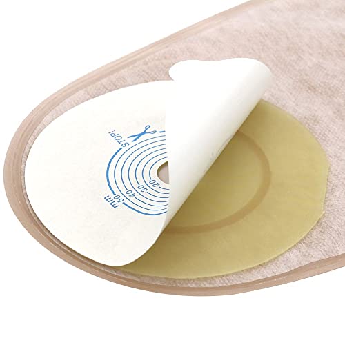 RTYG 10 PCS Bolsas de colostomía Desechables 50 mm Corte Bolsas for Stoma One Piece Ostomy Bag Classic Ostomy Hernia Incontinencia Productos EVOH Bolsas de Bolsas de Cierre de colostomía 1029
