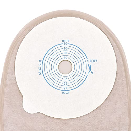 RTYG 10 PCS Bolsas de colostomía Desechables 50 mm Corte Bolsas for Stoma One Piece Ostomy Bag Classic Ostomy Hernia Incontinencia Productos EVOH Bolsas de Bolsas de Cierre de colostomía 1029
