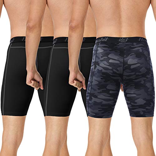 Runhit Pantalones cortos de compresión para hombre, ropa interior de elastano, pantalones cortos de entrenamiento, correr, etc - - X-Large