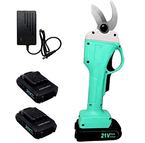S SMAUTOP Tijeras de Podar Eléctricas, 21V Tijeras de Podar Bateria Inalámbrico Profesionales Diámetro de Corte de 30mm 2 2000mAH Baterías Tijeras de Podar Sin Cable Ligero Portátil para Rama, Huerto
