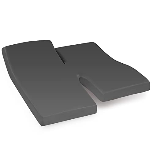 Sábana Bajera 2 x 100 x 220 Uni Algodón Gris Manhattan – TPR – Cabeza y pie abatibles para Cama articulado