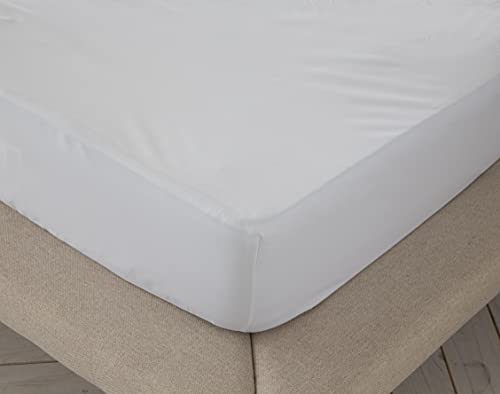 Sábana Bajera Ajustable Blanca 100% algodón Cama de 150 cm (150x190/200 cm)