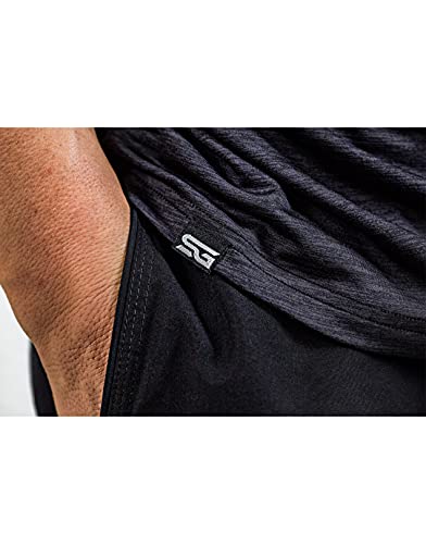 Satire Gym - Camiseta de Tirantes para Fitness de Hombre/Ropa Funcional de Secado rápido para Hombres - Camiseta de Tirantes para Hombres, Apta para Culturismo y Entrenamiento. (Negro monteado, M)