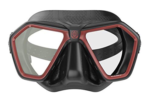SEAC Eagle Mascara para apnea y Pesca submarina, Unisex-Adult, Negro/Rojo, One Size