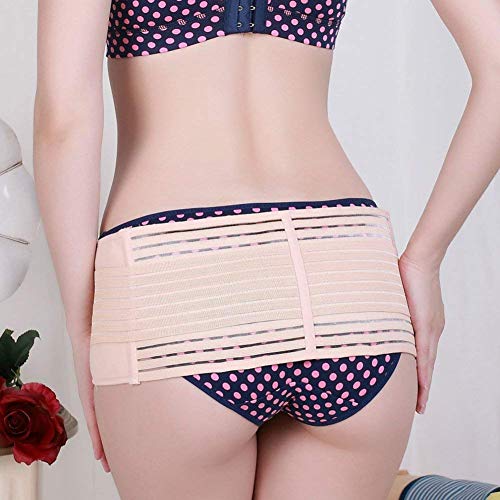 Señoras De La Maternidad Bellyband Moda Vintage Transpirable Sólido Color Fajas Después del Nacimiento Embarazo Cesarean Corset Bustier Corset (Color : Skin, Size : One Size)