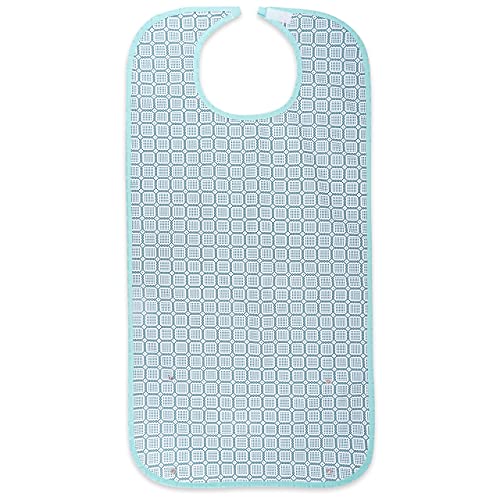 Sensalou Babero para Adultos - Protector Ropa Impermeable con cierre adhesivo - 90x45cm