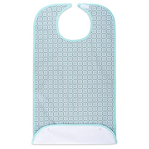 Sensalou Babero para Adultos - Protector Ropa Impermeable con cierre adhesivo - 90x45cm