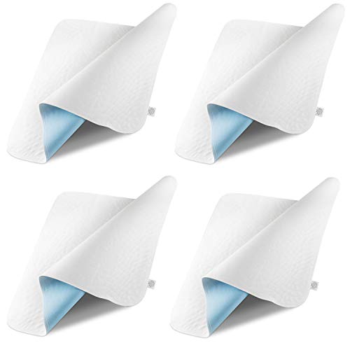 Sensalou Funda de Colchón - Sábanas Impermeables y Lavable - Cuna Transpirable, Protector de Cama con Lana Absorbente - Capa Base Impermeable para Incontinencia - 60x60 cm (4)