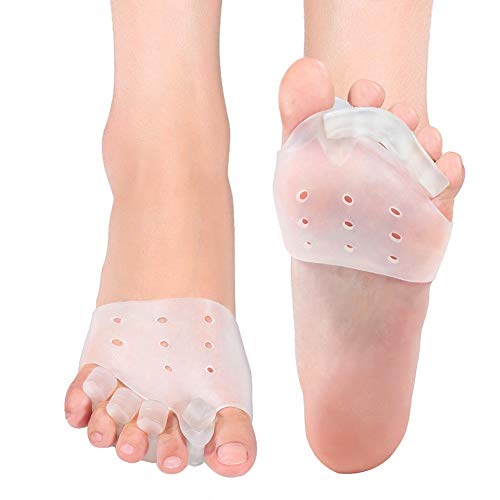 Separador de Dedos Corrector de juanetes, Dedos de Martilo, Dedos en Garra y otros Problemas, para Practicantes de Yoga, Baile y Deportistas, separador de dedos + almohadillas de juanetes