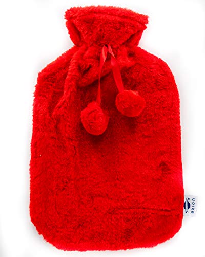 Set completo de invierno axion: 1 Cojín de gel térmico de barro para cuello | 1 Bolsa de agua caliente | 1 funda roja | Para tratamientos de calor o frío