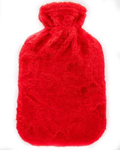 Set completo de invierno axion: 1 Cojín de gel térmico de barro para cuello | 1 Bolsa de agua caliente | 1 funda roja | Para tratamientos de calor o frío