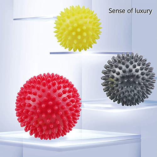 Set de 3 Bolas de Masaje-para aliviar Dolores musculares - Pelotas de Masaje con Pinchos，Sport Bolas de Masaje.Bolas de Masaje Tejido Profundo Usarse en Manos, Antebrazos, Hombros, Espalda, Pies