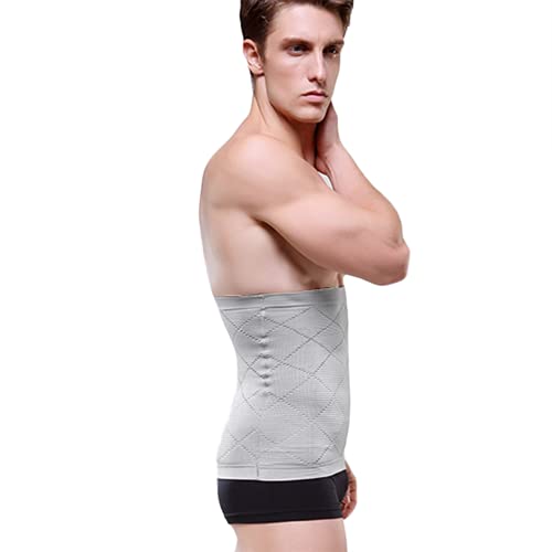Shapewear Faja lumbar hombre Corrector de postura Aplastar Abdomen Entero M -3XL(Color:灰色,Size:XL)