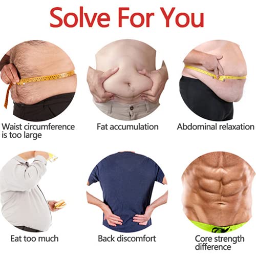 Shapewear Faja lumbar hombre Corrector de postura Aplastar Abdomen Entero M -3XL(Color:灰色,Size:XL)