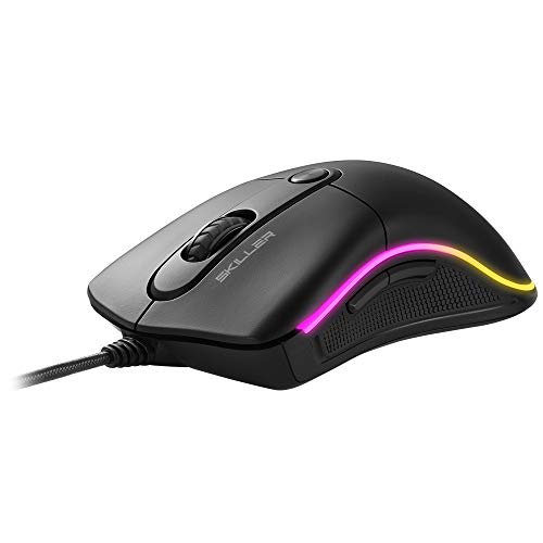 Sharkoon SGM2 - Ratón Gaming Óptico, 6400 DPI, 6 Botones, Negro