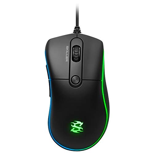 Sharkoon SGM2 - Ratón Gaming Óptico, 6400 DPI, 6 Botones, Negro