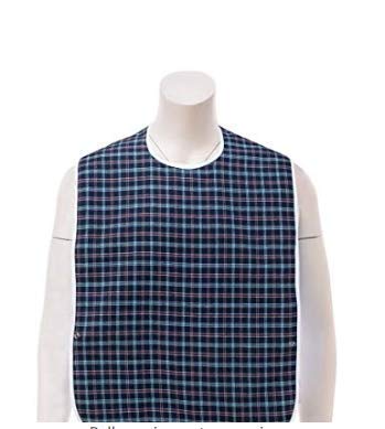 ShineCozy Baberos adultos para hombres y mujeres que comen - Impermeable Adultos El babero mayor Lavable Babero a la hora de comer El anciano Discapacitado Ayuda Delantal (azul oscuro)
