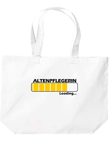 Shirtinstyle Bolsa de Compras Bolsa, Loading Cuidadora de Ancianos Profesión - blanco, 35 cm x 39 cm x 13 cm