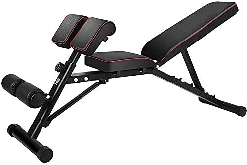 Silla de fitness multifuncional Banco con mancuernas Banco multifuncional con mancuernas Banco inclinado de altura ajustable, Banco de extensión de espalda hiper abdominal multifuncional, Entrenamient