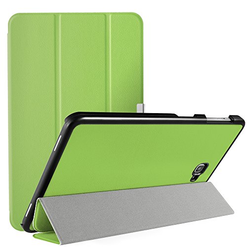 Simpeak Funda Compatible con Samsung Galaxy Tab A 10.1 (SM-T580 / T585), Carcasa Case Multi-Angulo Cubierta Folio con el Soporte Reposo Automatico de Despertador, Verde