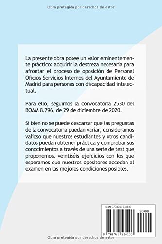 Simulacros Personal Oficios Servicios Internos del Ayuntamiento de Madrid para personas con discapacidad intelectual