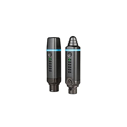 Sistema de micrófono inalámbrico Nux B-3 Plus de 2,4 Ghz, adaptador de micrófono inalámbrico (módulo enchufable XLR, calidad de audio de alta definición de 24bit/44,1KHz), negro